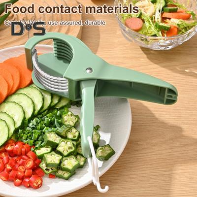 Manual Fruit Slicer Vegetable Chopper Portable Salad Maker with Peeler Multifunctional Kitchen Slicer for Radish Carrot Cucumber
