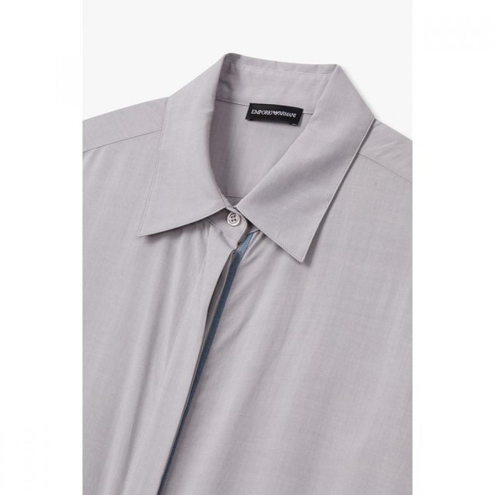 Emporio Armani 25 F W Women S Color Block Webbing Tape Embroidery Shirt A525303512