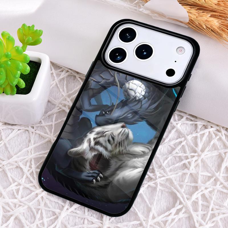 

Dragon Tiger Ghost Phone Case for iPhone 17 Air 16 15 11 12 14 13 Pro Max Shockproof Cover iPhone 14
