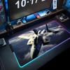 Jet Airplane Mouse Pad RGB Gaming Mousepad Big LED Pad PC Desk Mat Luminous Mouse Pad Large Keyboard Mats Table Rug With Backlit