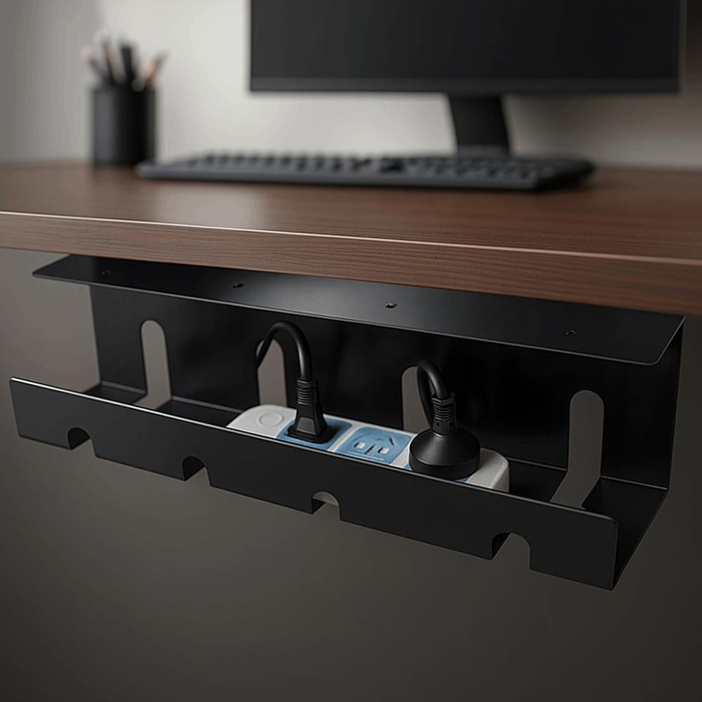 Großes Fassungsvermögen Untertisch Kabelmanagement Ablage Steckdosenleistenhalter Wohnzimmer