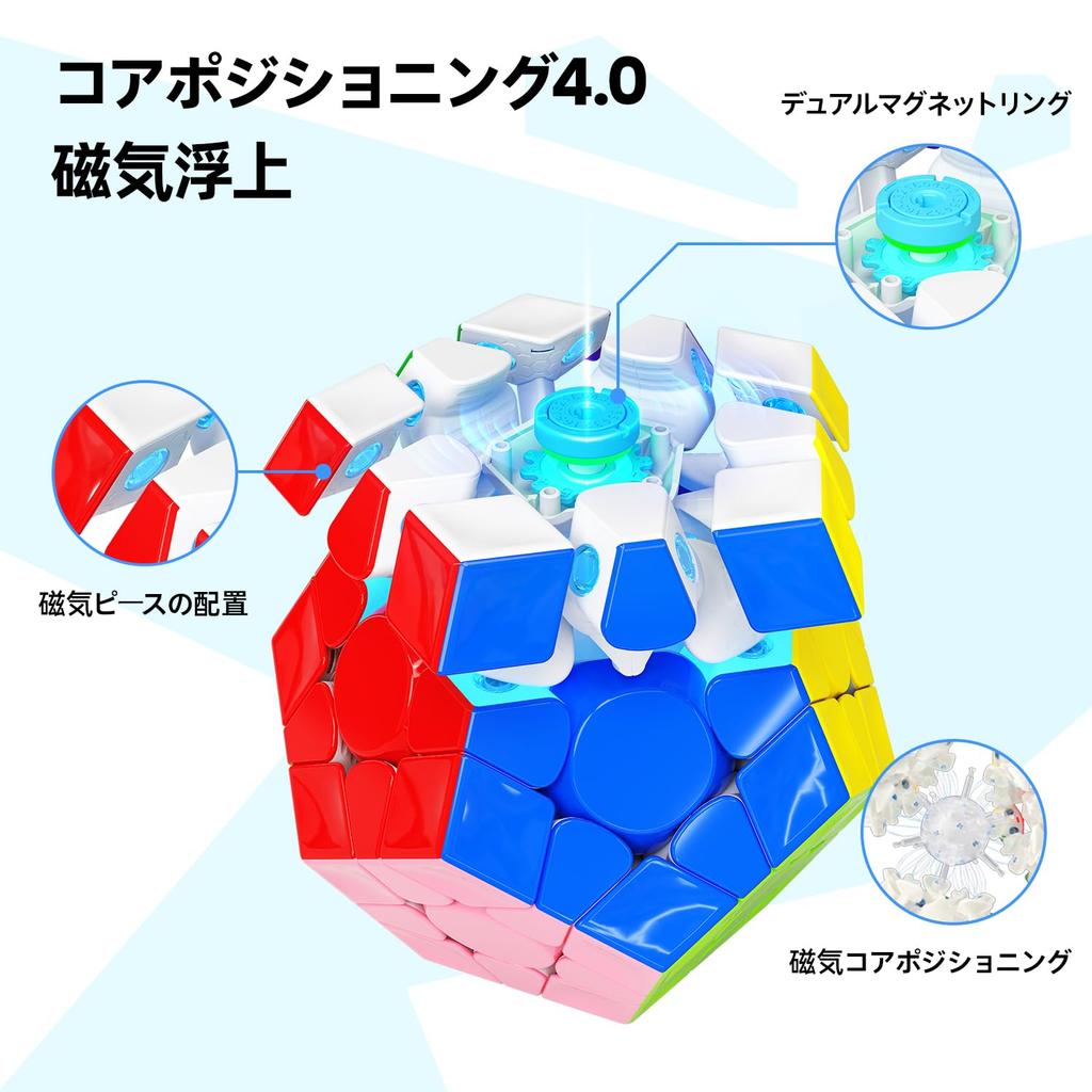 GAN Dodecahedron, Gray, Official Frost Magnetic Mega GanCube, Stickerless, Dodecahedron, Competition-grade Magnetic Cube, Easy To Turn, Magic Cube