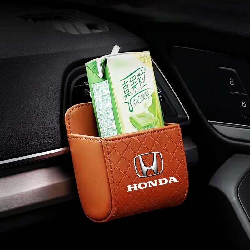 2025 Hot Car Storage Bag Car Organizer Air Vent Car Styling Dashboard Hanging Box Phone For Honda Civic Mugen Accord CRV Fit Hrv