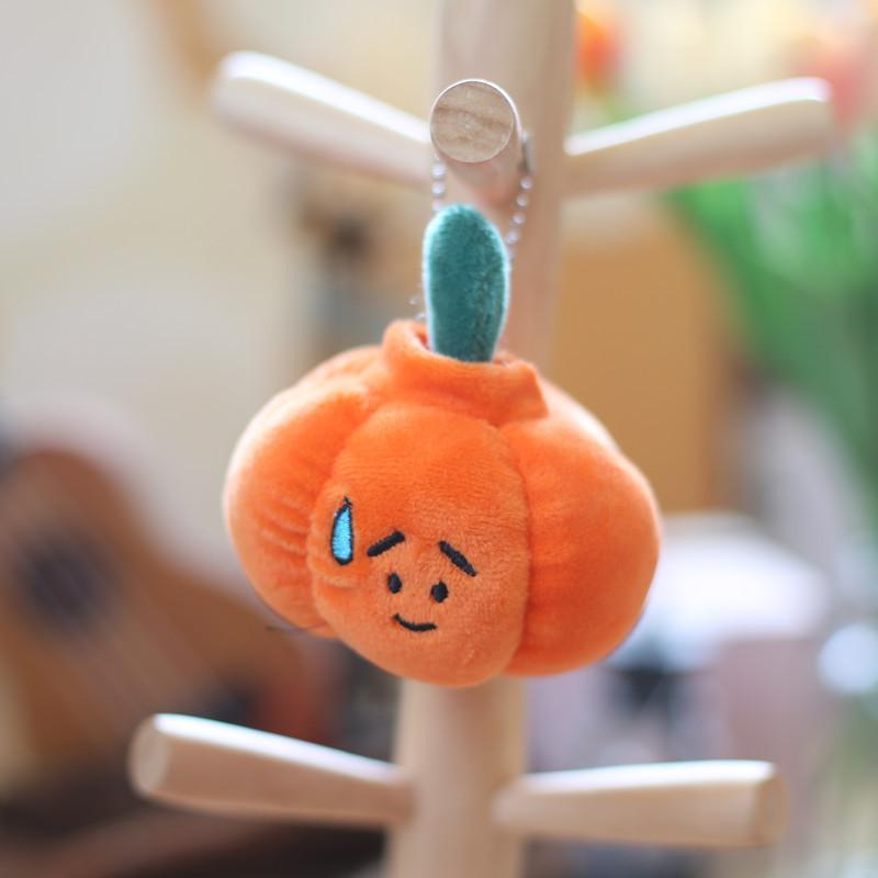 Pumpkin Plush Mini Keychain Super Soft Short Plush Toy Halloween Decor Home