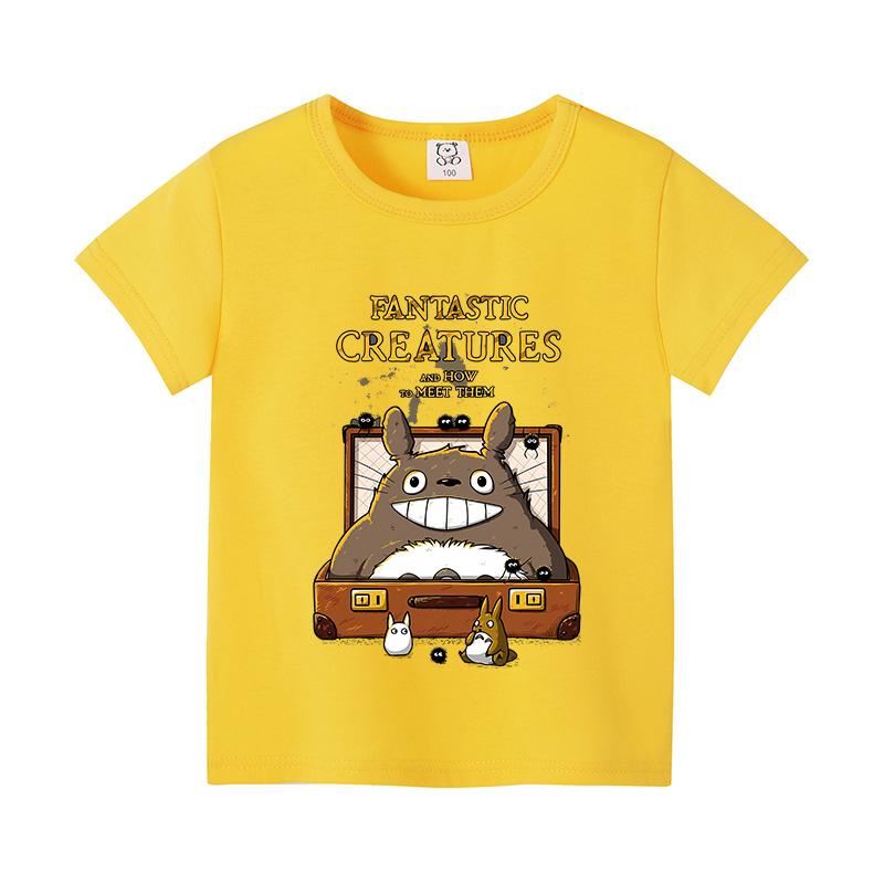 Koszulka dziecięca Totoro Dziewczynka Chłopiec Bawełna Krótki rękaw Anime Kreskówka Koszulki Moda Okrągły dekolt Koszulka Dzieci Urocze Letnie ubrania Nowe