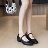 British Platform Leather Mary Jane Shoes Ladies Designer Soft-soled Increase Women's Shoes Fashion Light Low-heeled Heels Female