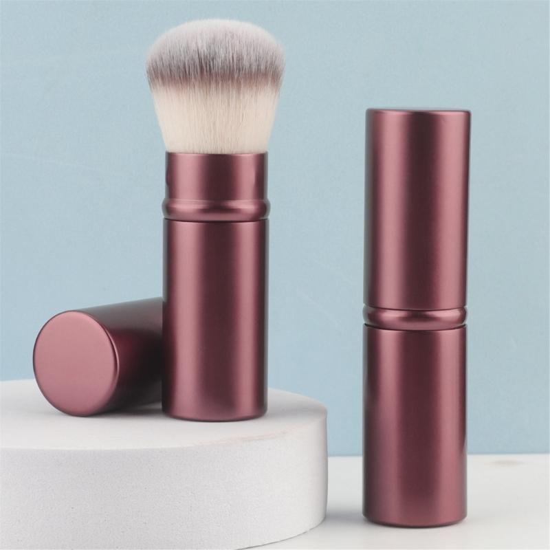 Travel Face Blush Brush Retractable Makeup Brush Blending Powder Brush Contours Brush Highlighter Brush Cosmetic Brush