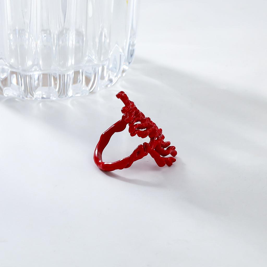 Women's Summer Beach Coral Shaped Ring