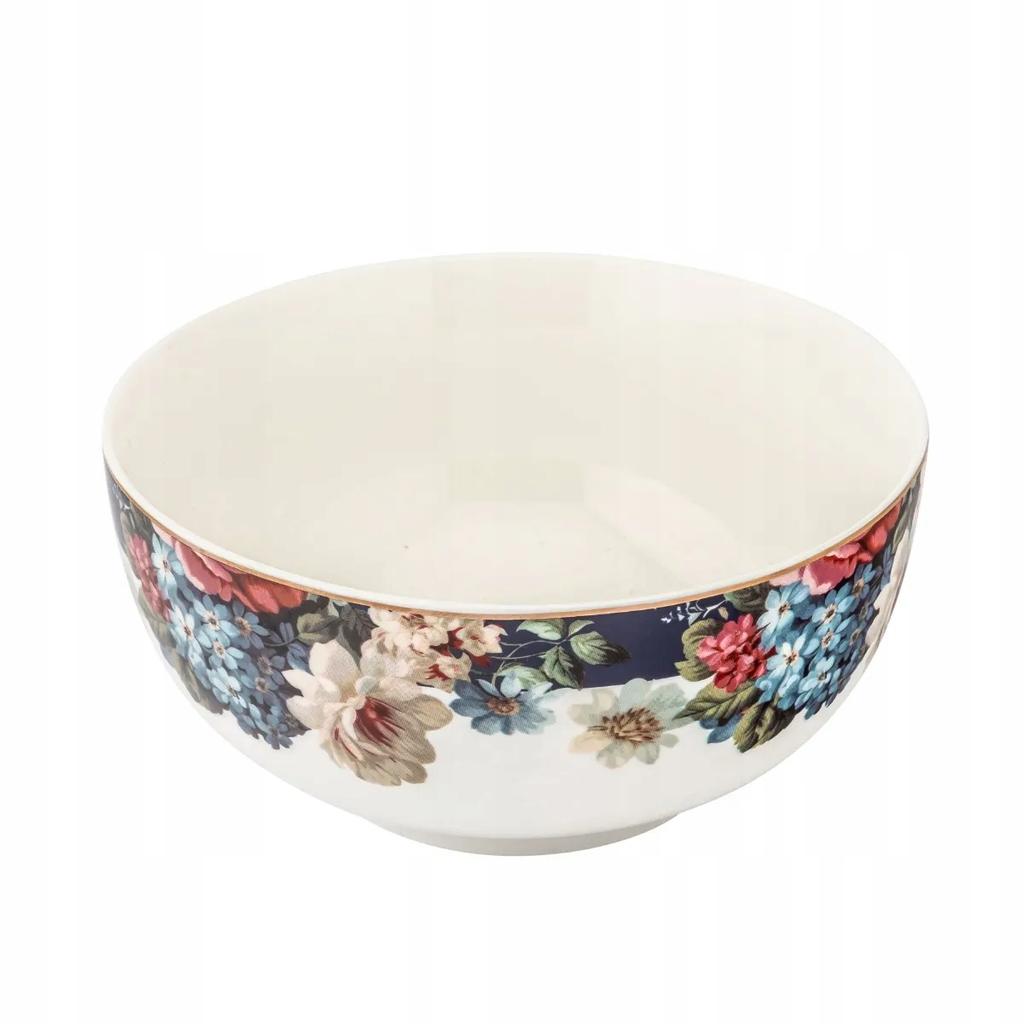 Miska Porcelanowa Salaterka Biała W Kwiatki 14cm 600ml 1szt Róża