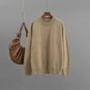 Qooth Basic Casual Sweater Women Oversize Solid Color Round Neck Knit Top QT2790