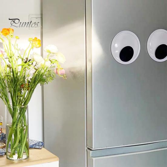 1 Pair 5cm/7cm/10cm/12cm/15cm Refrigerator Magnets Self Adhesive DIY Synthetic Resin Black White Googly Eyes  Fridge Stickers Scrapbook Accessory
