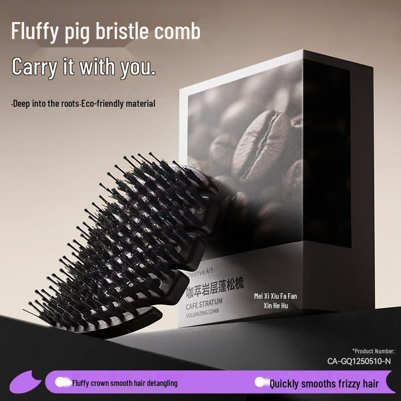 HANDUNYOU Boar Bristle Vented Hairbrush