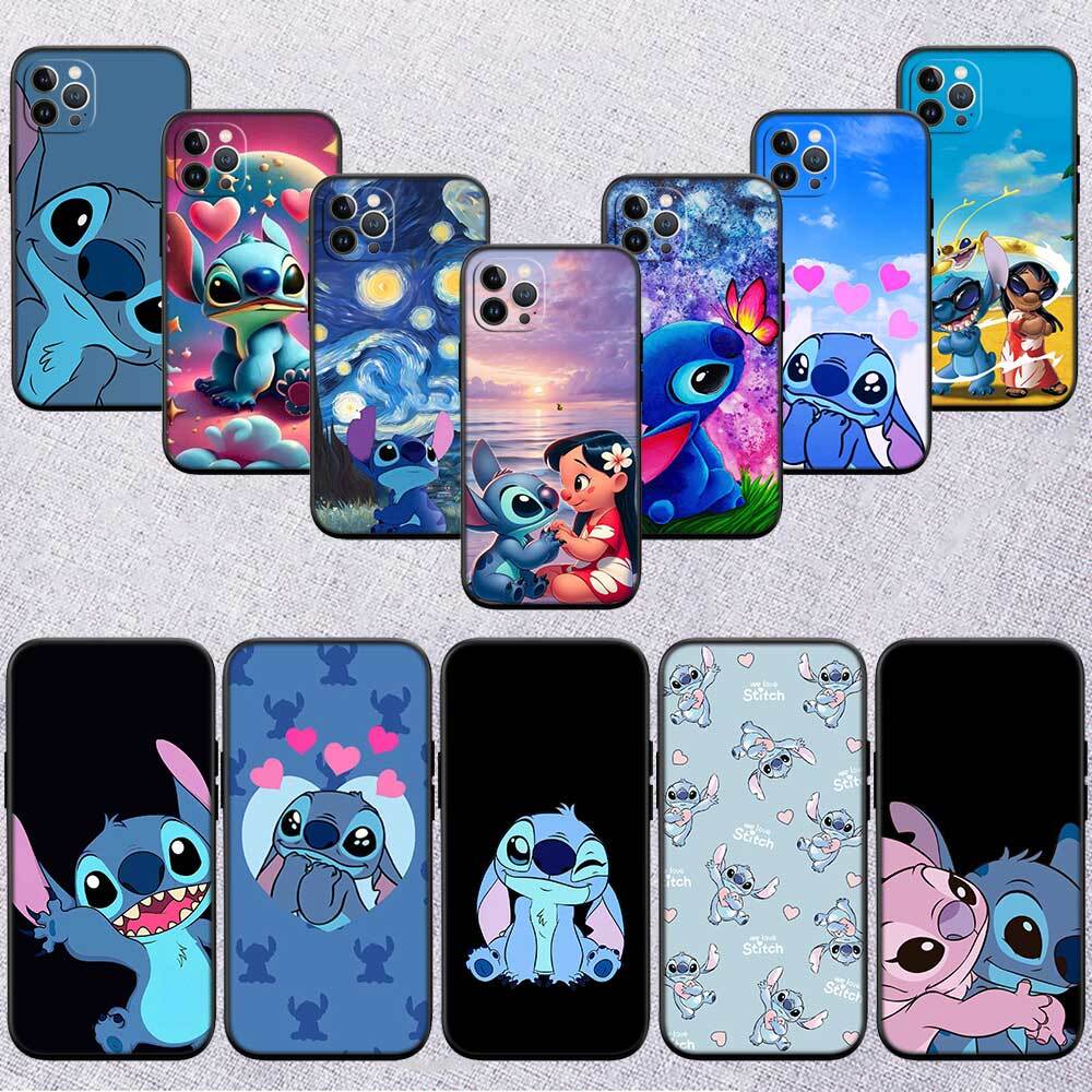 Cute Lilo Stitch Phone Case for Redmi Note 12 12S 12C 13 13C 13R 14 14S 14R 14C 11A 13X A3 A3X A4 A5 Pro Max Plus
