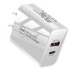 PD20W Fast Charger: Dual Port A+C QC3.0 Set for Apple 12, EU/US Plug Compatible