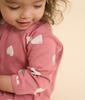 Footless Romper A0B9S 6 months 67cm [Petit Bateau] Pink/Off-White