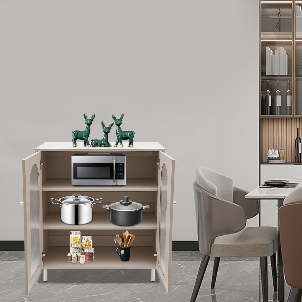 Sideboard Cabinet - Modern Minimalist Kitchen Storage Unit for Wall-Mounted Use, Stylish Buffet and Tea Cabinet