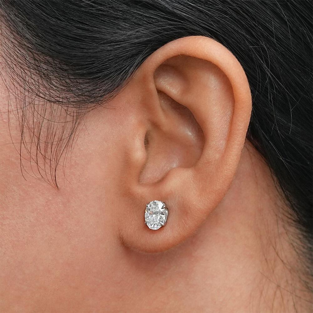 1-4ct Oval Cut Moissanite Stud Earring for Women Men D Color Sparkling Diamond 925 Sterling Silver Ear Studs Party Jewelry Gifts