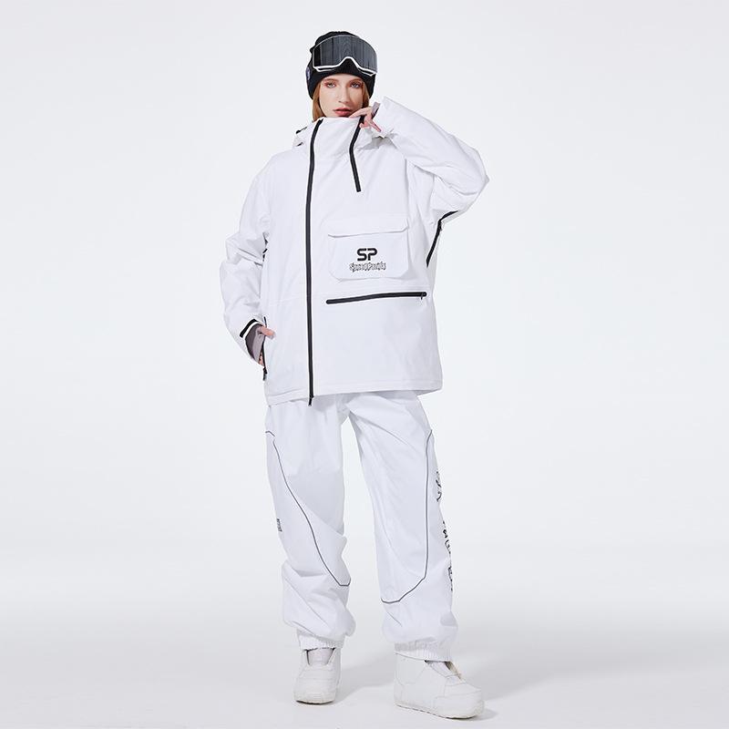 Herren- und Damen-Skianzug Outdoor Winter Warm Snowboardanzug Wasserdicht Winddicht Skijacke und Hose Set Übergröße Atmungsaktiv Isoliert Schneeanzug