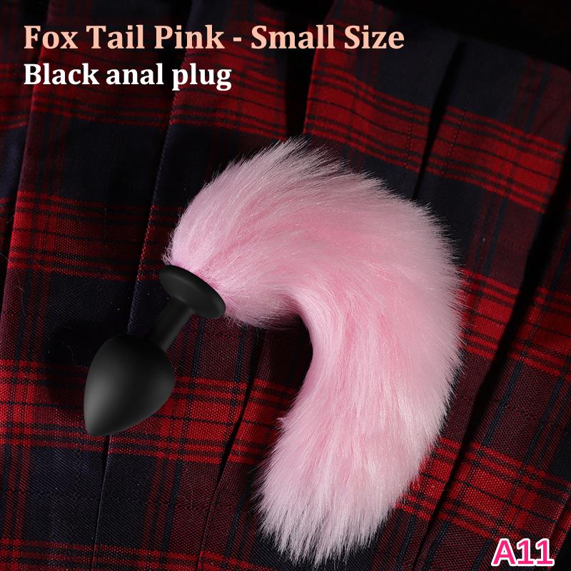 1Pc Sexy Fox Anal Plug Tail Silicone Butt Plug Dildos for Women Men Long Tail Cosplay Adult Sex Toy Game