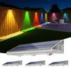 Solar RGB LED Outdoor Light IP66 Waterproof Auto-On Dusk Rechargeable AAA Battery for Garden Fence Pathway Patio Wall Deck Steps