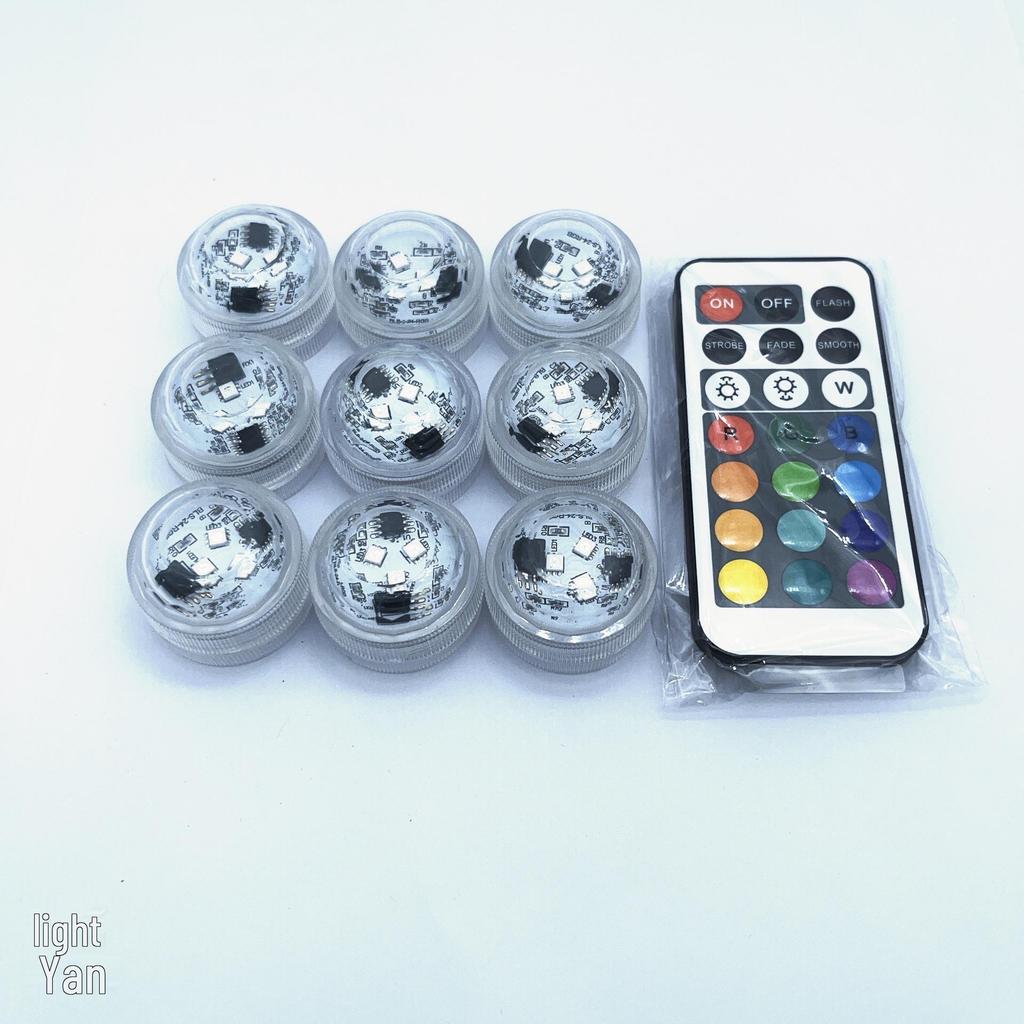 RGB Seven-Color Wireless LED Diving Lights: High-Brightness, Waterproof, Remote-Controlled for Fish Tanks & Pools