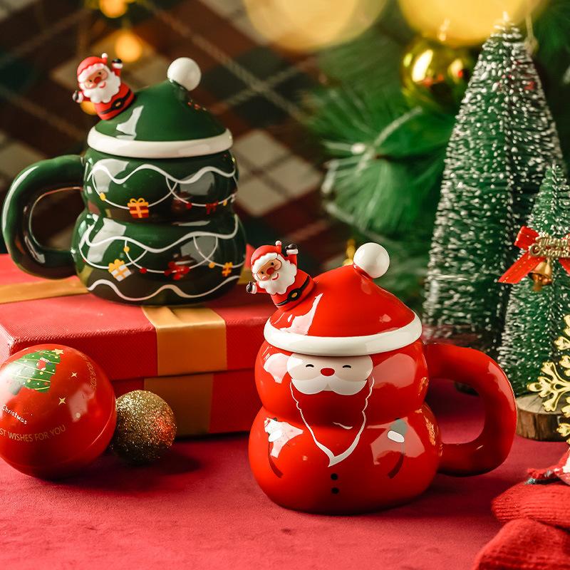 Christmas Gift Mug High End Sense Christmas Cup Ceramics Gift for Girls' Companions and Small Gifts for Employees and Customers
