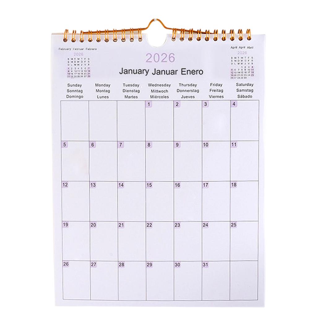 Calendar 2025 20252026 Calendar Planner Multilingual Coil Planner Agenda Organizer Scheduling For Home Office School Classroom