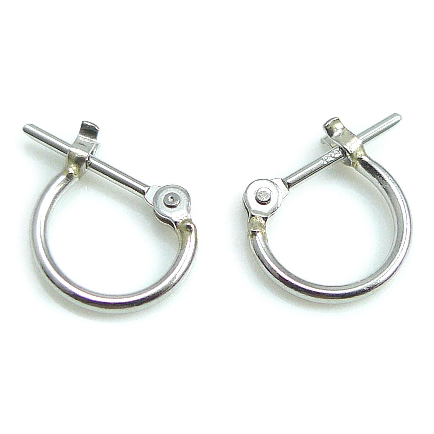 

Made in Japan Platinum Pt900 Hoop Earrings 1mm x 8mm for both ears 1 pair Hoop Earrings for both Women s (1x8mm ears)