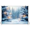 Mocsicka Weihnachtshintergrund Winter Schnee Baum Dekoration Frohes Neues Jahr Party Kind Kinder Porträt Foto Hintergrund Geburtstagsbanner