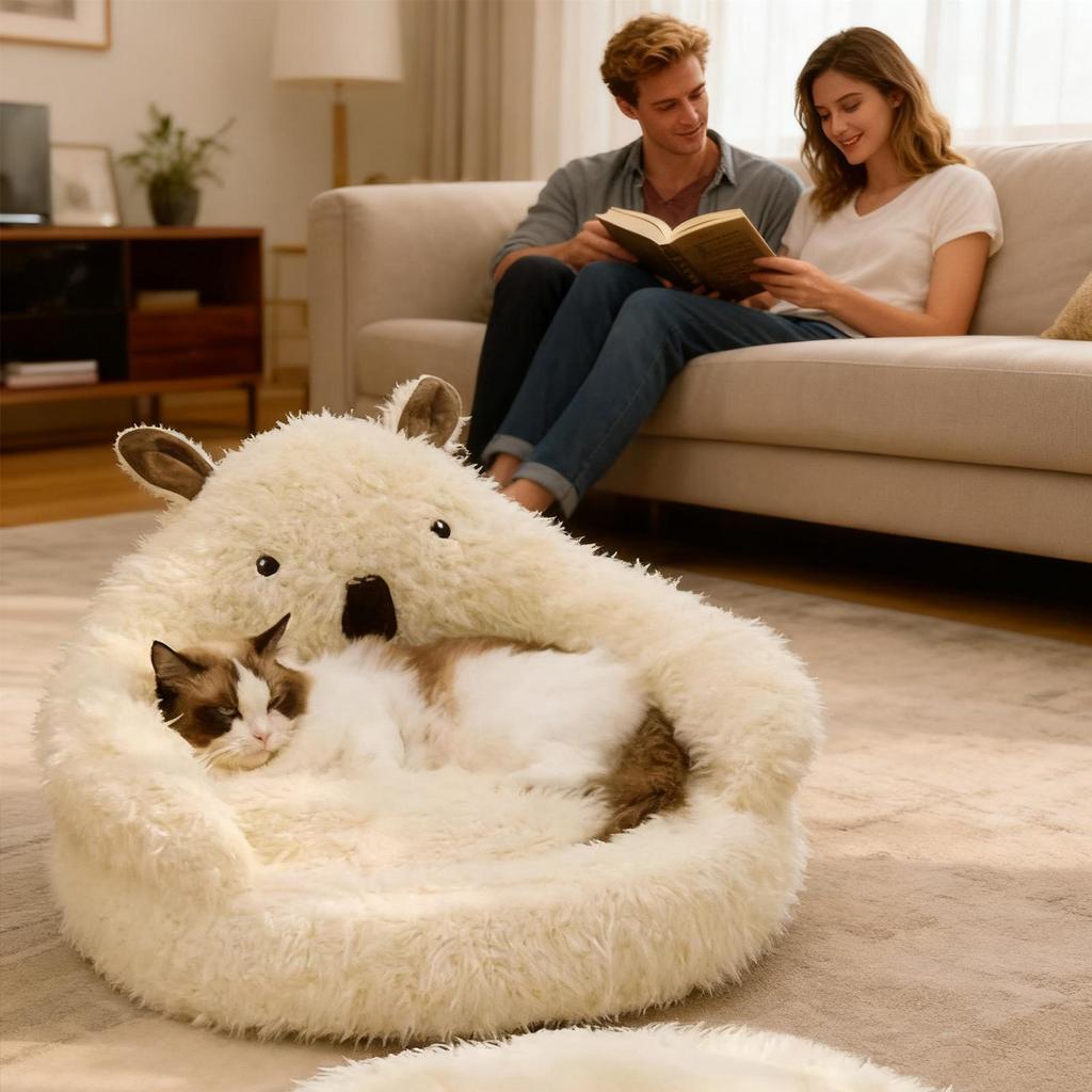 Cat Cave Bed Cozy Warming House Tunnel Indoor Cat House Bed For Outdoor Winter Sleeping Outside Home Travel Bedroom Balcony