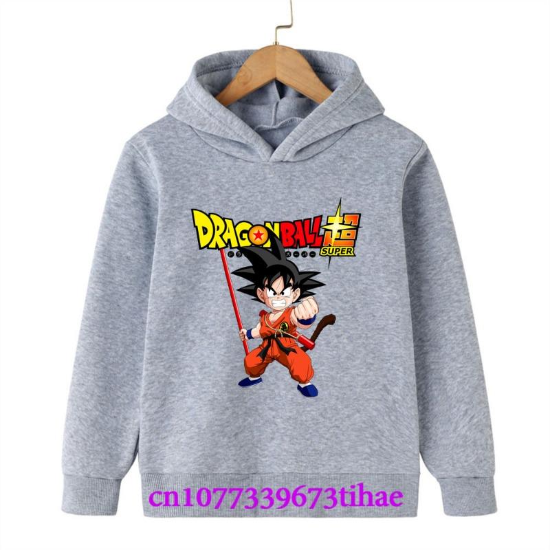 Dragon Ball Spring And Autumn Children Boys And Girls With Hoodies Sweaters Jackets Cartoons  Children's Clothes Baby Clothes
