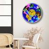Holographic Earth Clock Silicone Mold DIY Round Clock Pendant Mold Epoxy Resin Mold for Making Crafts Decoration