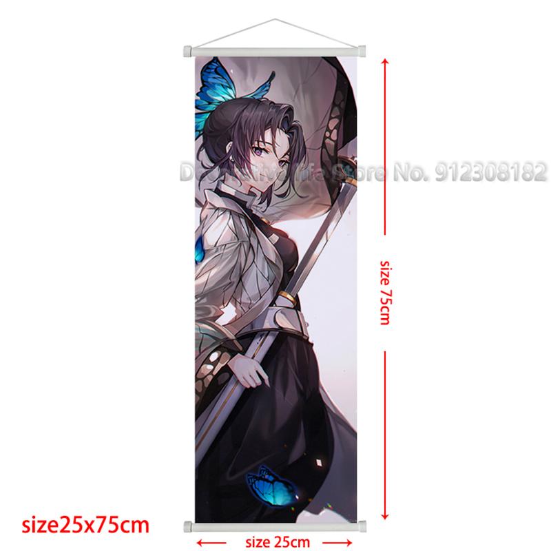 Demon Slayer Scroll Poster Kamado Tanjirou Canvas Painting Nezuko Classic Wall Art Pictures for Living Room Home Decoration