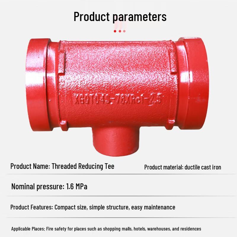 Miling Threaded Reducing Tee Pipe Fitting