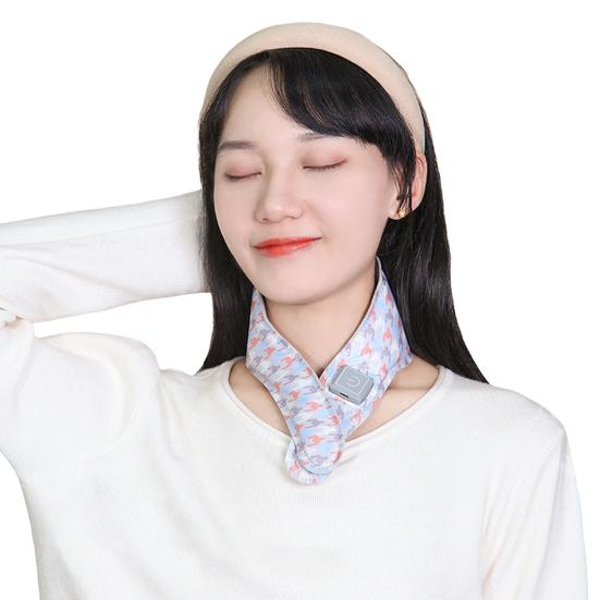 

USB Electric Scarf 3 Temperature Modes Rechargeable Folding Quick Heating Soft Keep Warm Safe Heat Therapy Massage Heated Neck Wrap Pad for Winter темно-синий