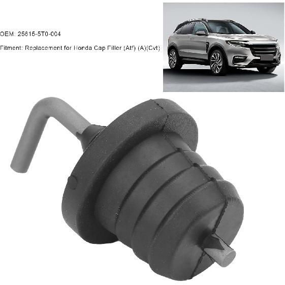 Qiilu Transmission Filler Cap, Car Transmission Filler Cap Plug 25615‑5T0‑004 25615-RCL-003 Rubber Repair Replacement for Atf A Cvt
