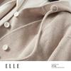 ELLE Women's French Merino Wool Hooded Mid-Length Coat