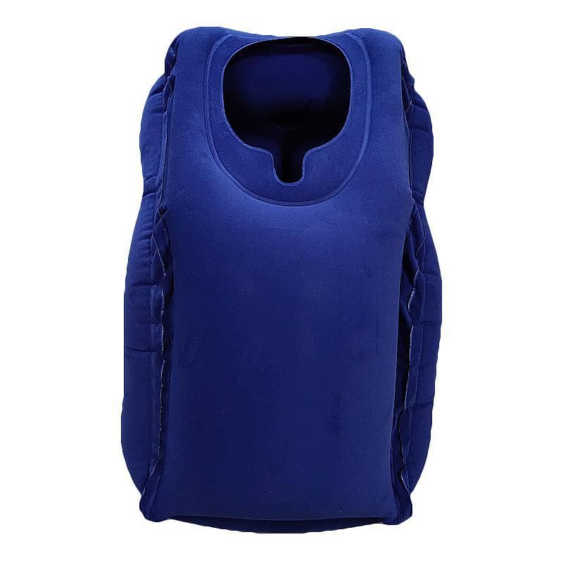 Portable Inflatable Travel Neck Pillow , Hand-Washable Cover For Airplane Car Bus Train Office Nap Camping