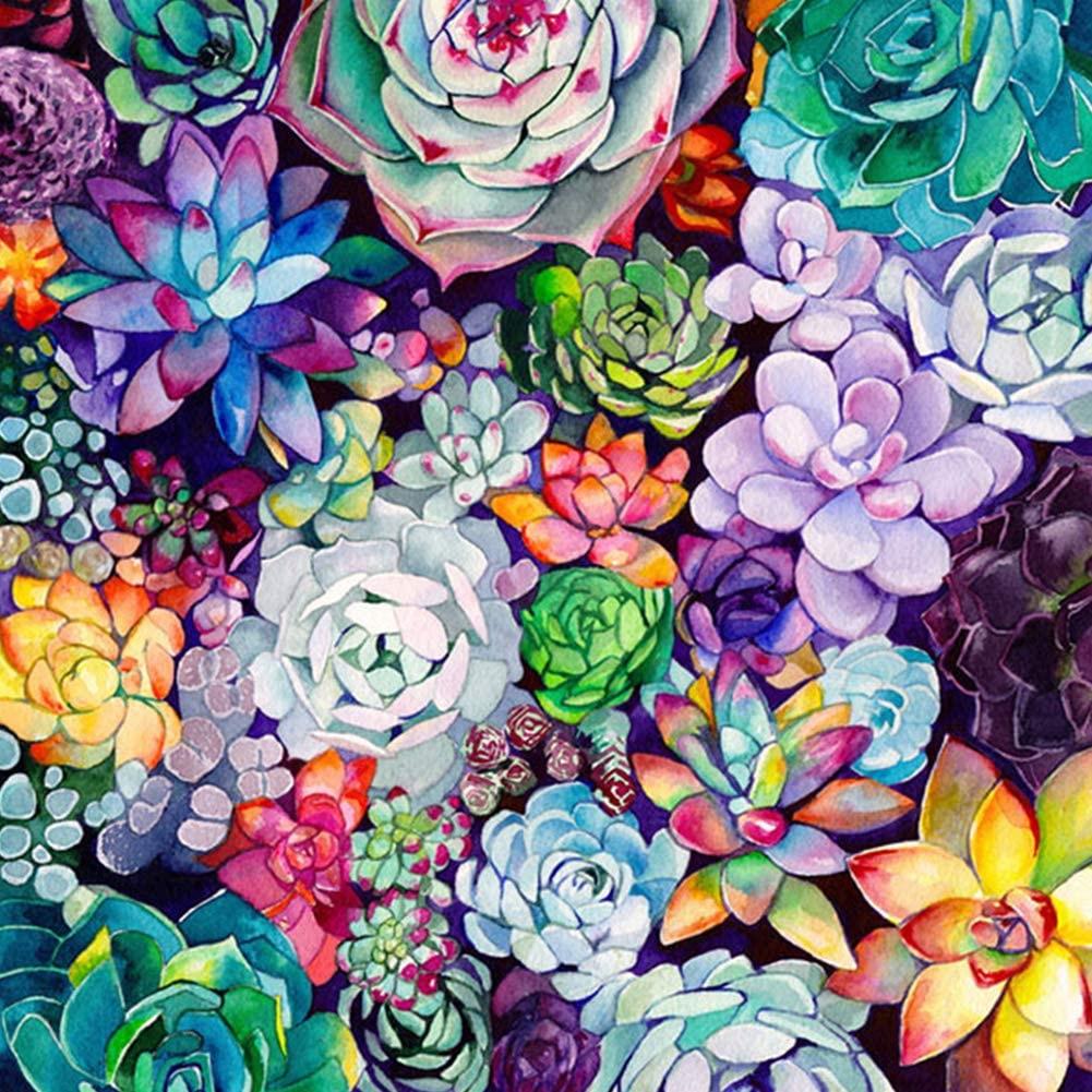 Diamond Painting Flower Cross Stitch Set Diamond Embroidery Scenery Full Square Drill Mosaic Plant Handmade Gift