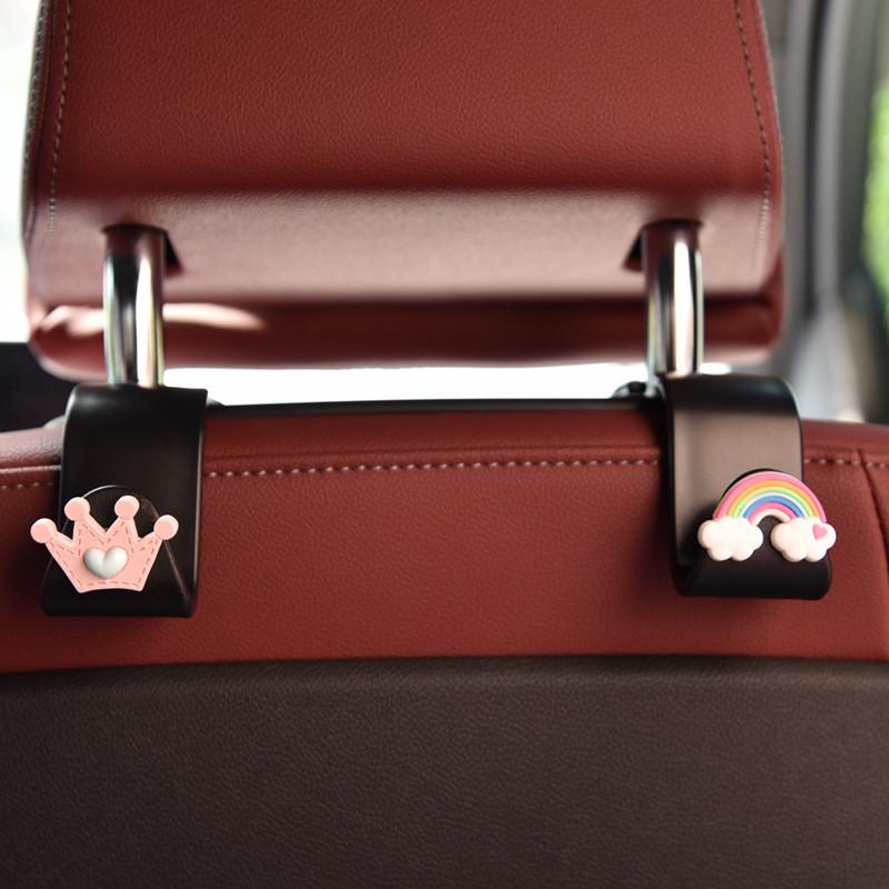 Plastic Cartoon Rabbit Car Seat Back Hook For Carrying Items