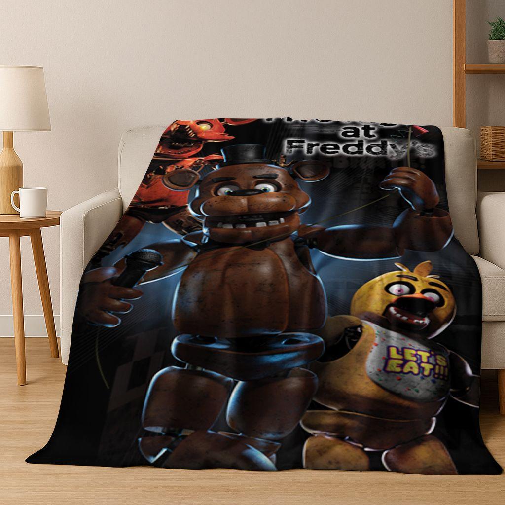 

3D F-FNAF Игра Мультяшное Фланелевое Одеяло Мягкое Теплое Плед для Кровати Спальни Комнаты Гостиной Путешествий Кемпинга Пикника Подарок 75x90cm