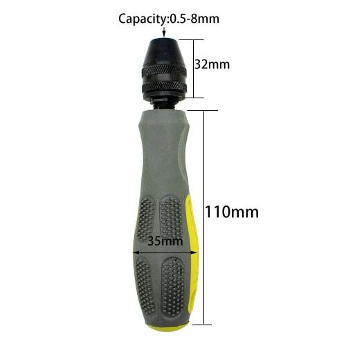 Nastavitelný kolíkový svěrák 0,5-8 mm Model Ruční vrtací nástroj s bezklíčovým sklíčidlem