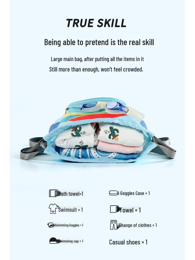 Waterproof Wet/Dry Swimming Bag: Kids' & Adults' Beach & Sports Backpack