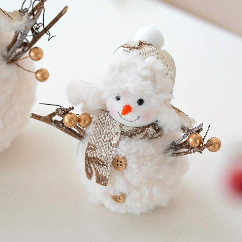 1PC Knitted Handmade Christmas Modern Simplicity Ornament Atmosphere Doll Desktop Plush Multi-element Festival