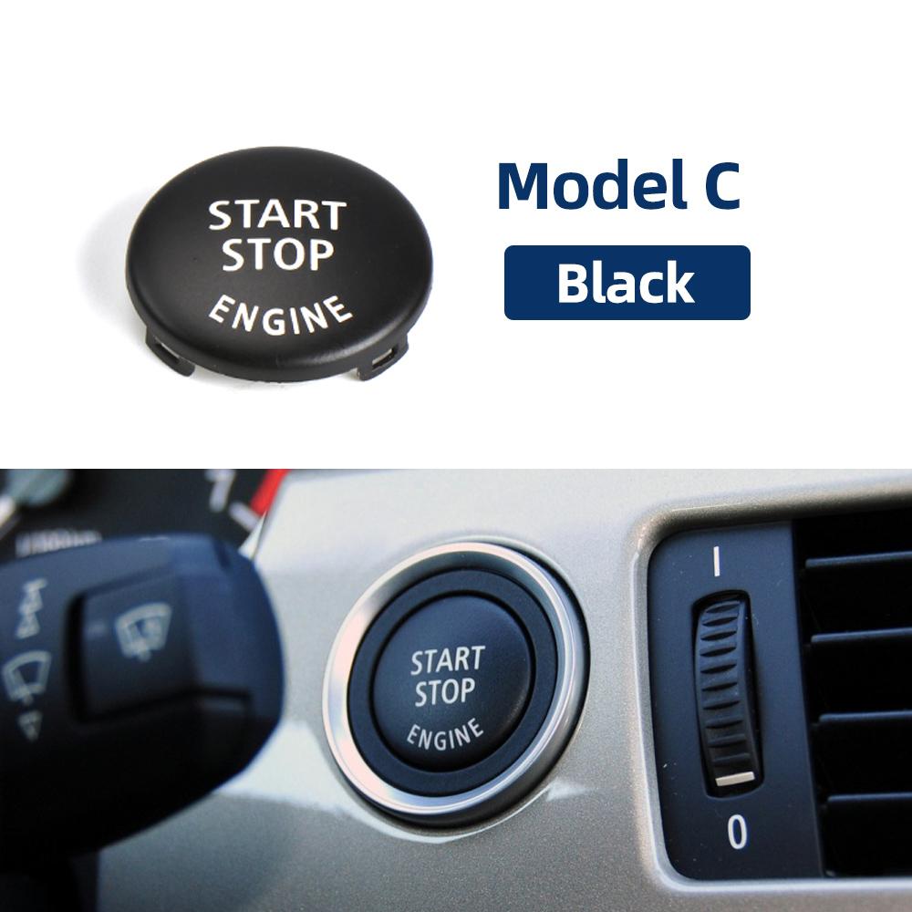 

Car Start Stop Push Button Engine Ignition Switch Cap Key Cover Replacement For BMW E Series 3 X1 X5 X6 E70 E71 E90 E89 E84 E60 Model C Black