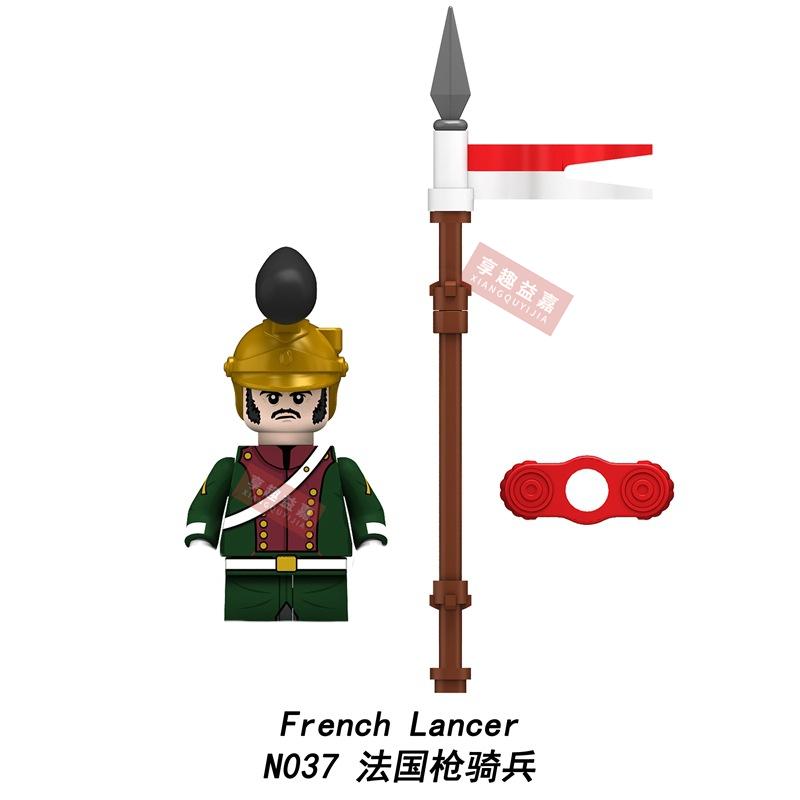 Military affairs Napoleon French Cuirassier Dragoon Building Blocks Model Bricks mini Action toy Figures Toy gift for children