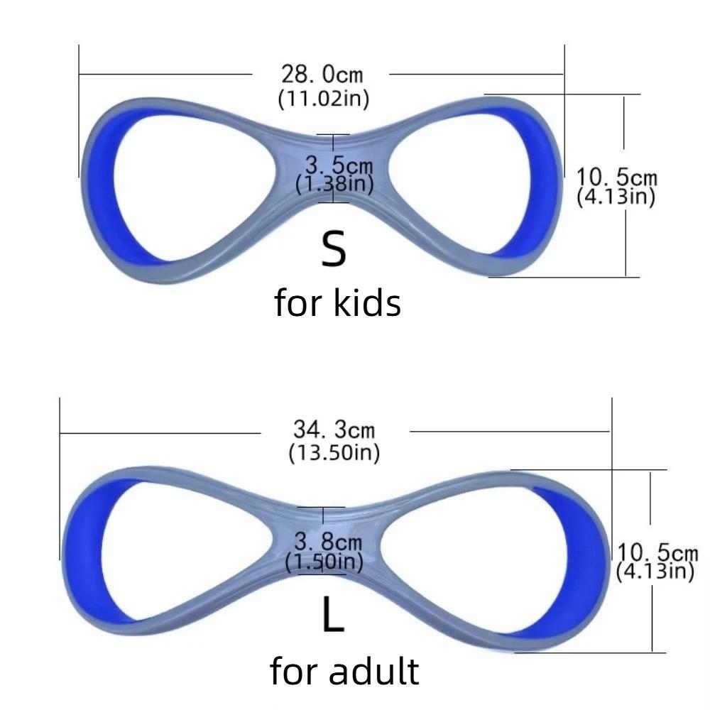 High Elbow Design Swimming Paddles 8 Shape Webbed Glove Swim Training Paddle  Professional Use