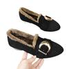 Soft Bottom Low Heel Light Mouth Women's Autumn and Winter New Fashion Outer Wear Thick Heel Plush Warm Fluffy Shoes