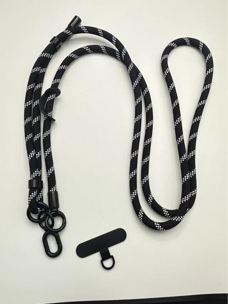 Macaron Thick Rope Phone Lanyard - Adjustable 7-8mm Climbing Gasket for Shoulder, Back, or Neck