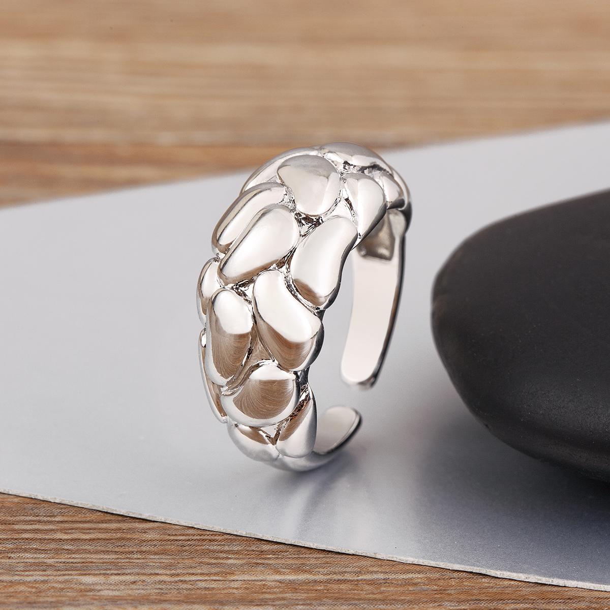 

Nidin New Creative Design Waterdrop Shape Copper Open Rings Adjustable For Female Male Daily Party Finger Jewelry Gift Wholesale resizable срібний